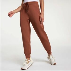 CALIA Women's Soft Scuba Joggers Rocky Mountain Brown